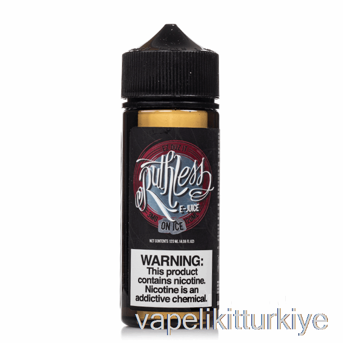 Vape Elektronik Sigara Ez Düz Buz üzerinde - Acımasız Buhar - 120ml 6mg